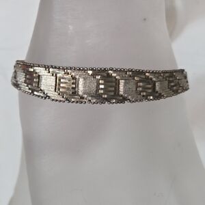 milor 925 sterling silver italy mesh weave two tone serpentine bracelet 7 inches